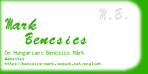 mark bencsics business card